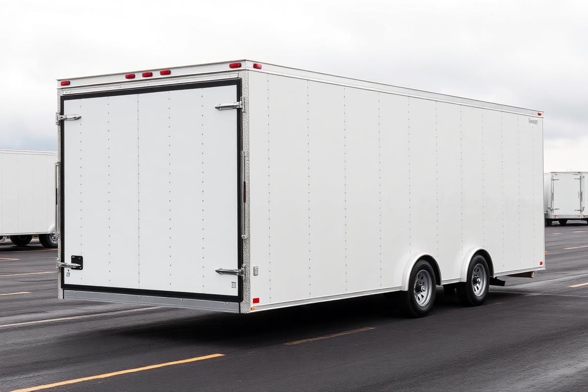 22×8 Large Enclosed Trailer available for rent in Fort Wayne, Indiana