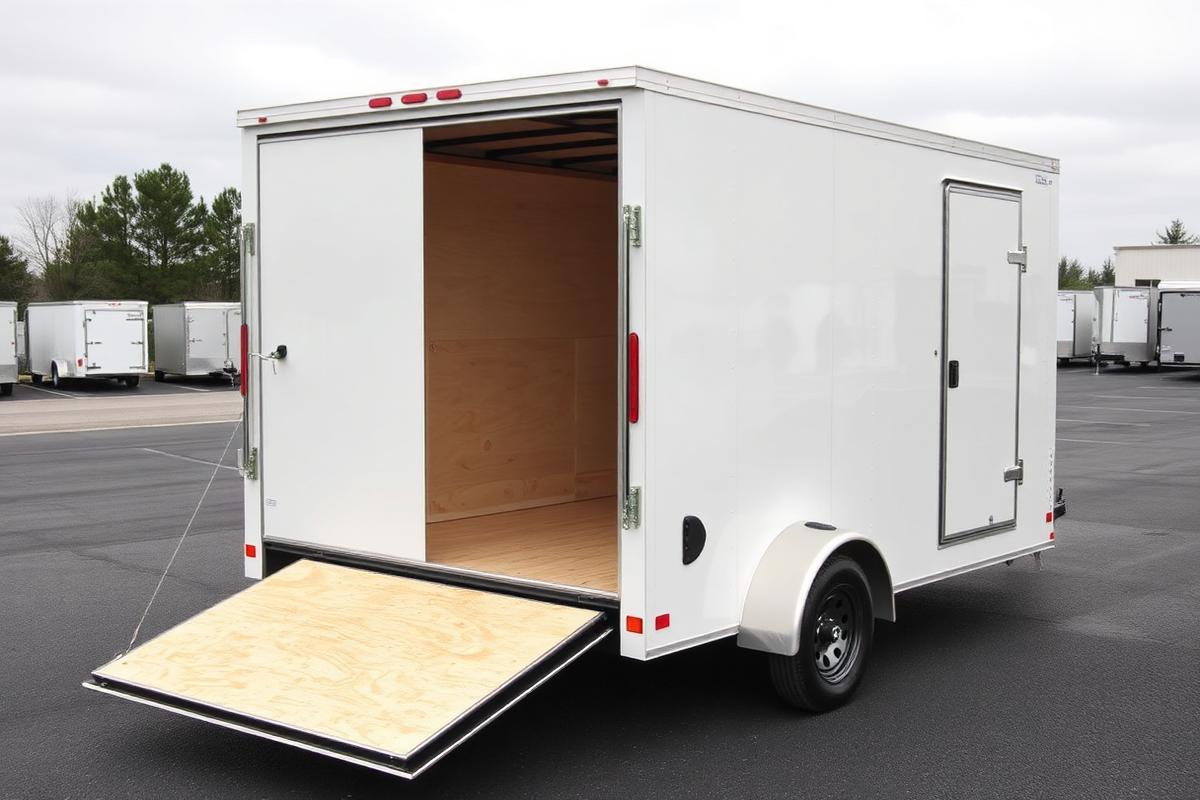 7×14 Enclosed Cargo Trailer available for rent in Fort Wayne, Indiana